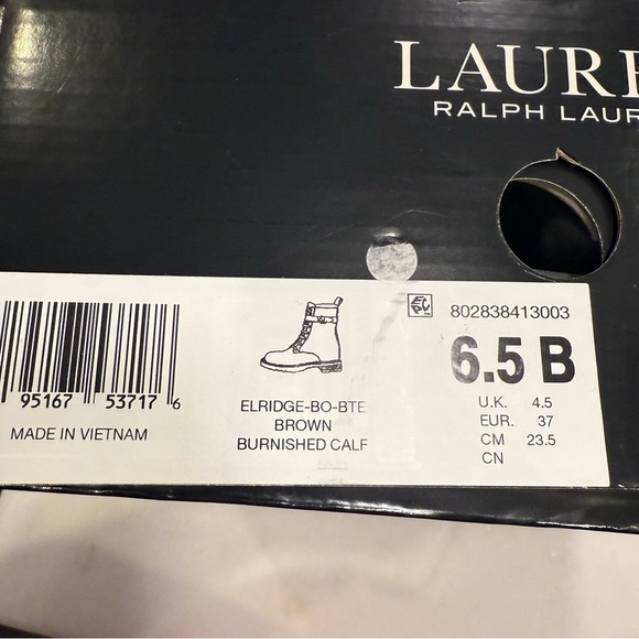 Lauren Ralph Lauren Eldridge Women's Boots Brown Leather Size 6.5 NEW! - Picture 9 of 10